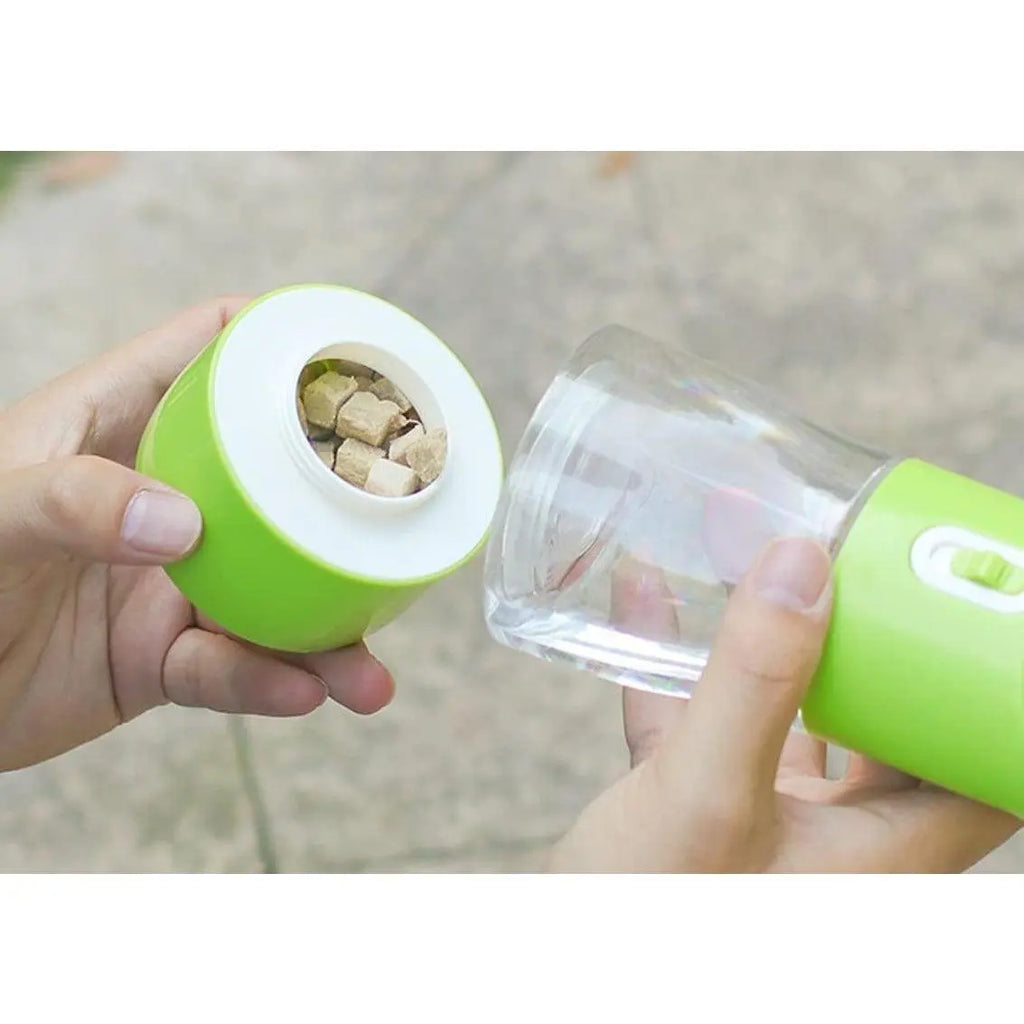 Portable Dog Water Bottle for Walking - Leak Proof, Lightweight, BPA Free, Features Food Container, Easy to Carry Pet Travel Food Container Puppy Fluid Bowls Pet Gift 3 In