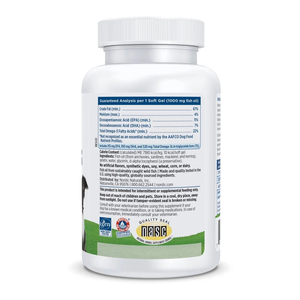 Omega-3 Pet, Soft Gels for Dogs, EPA & DHA, Fish Oil, 90 Ct