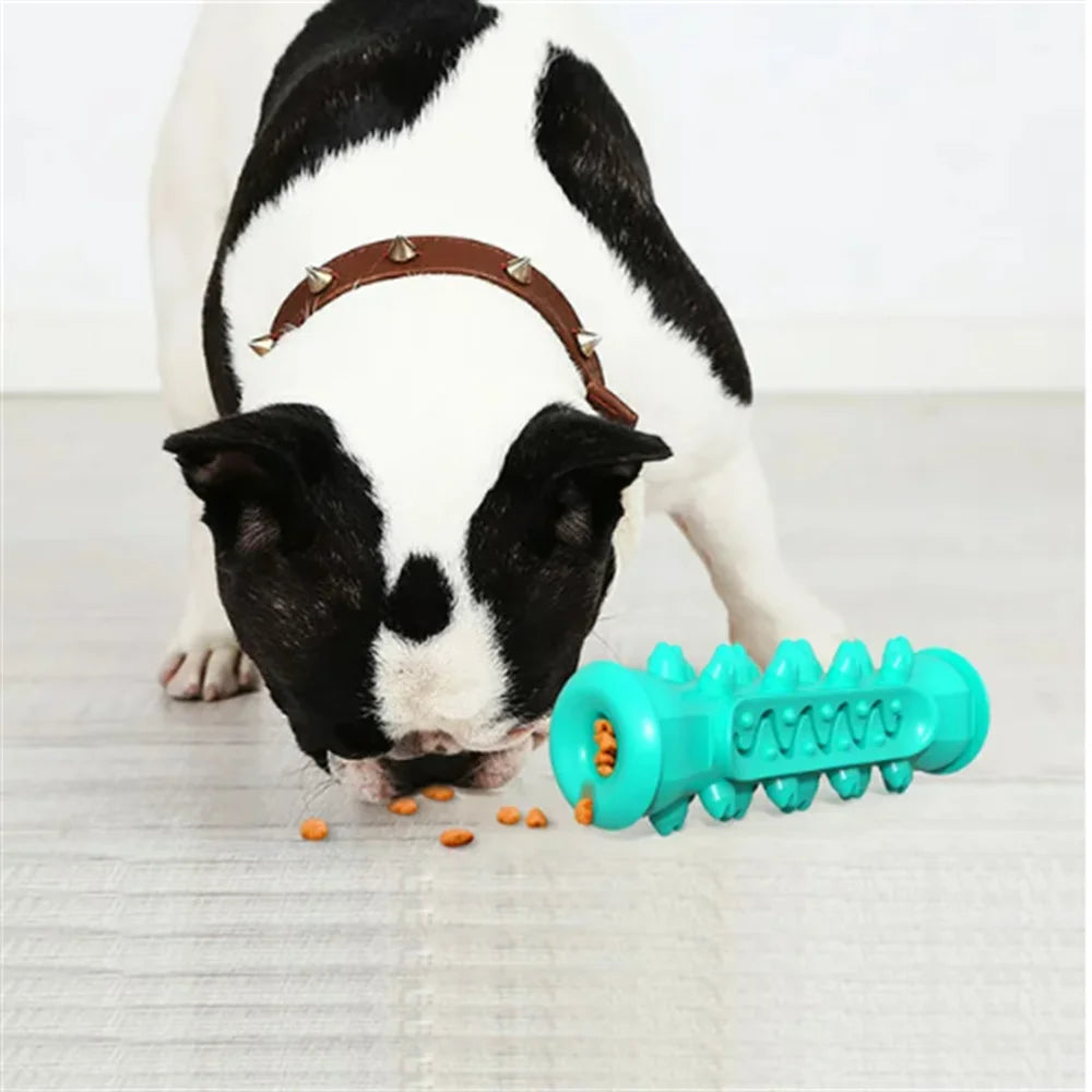 ZOUYUE Dog Toy for Aggressive Chewer Large Medium Nearly Indestructible Super Chew Dog Toys Squeaky Dog Birthday Toy Dog Toothbrush Interactive Tough Durable Dog Toys Natural Rubber(Blue)