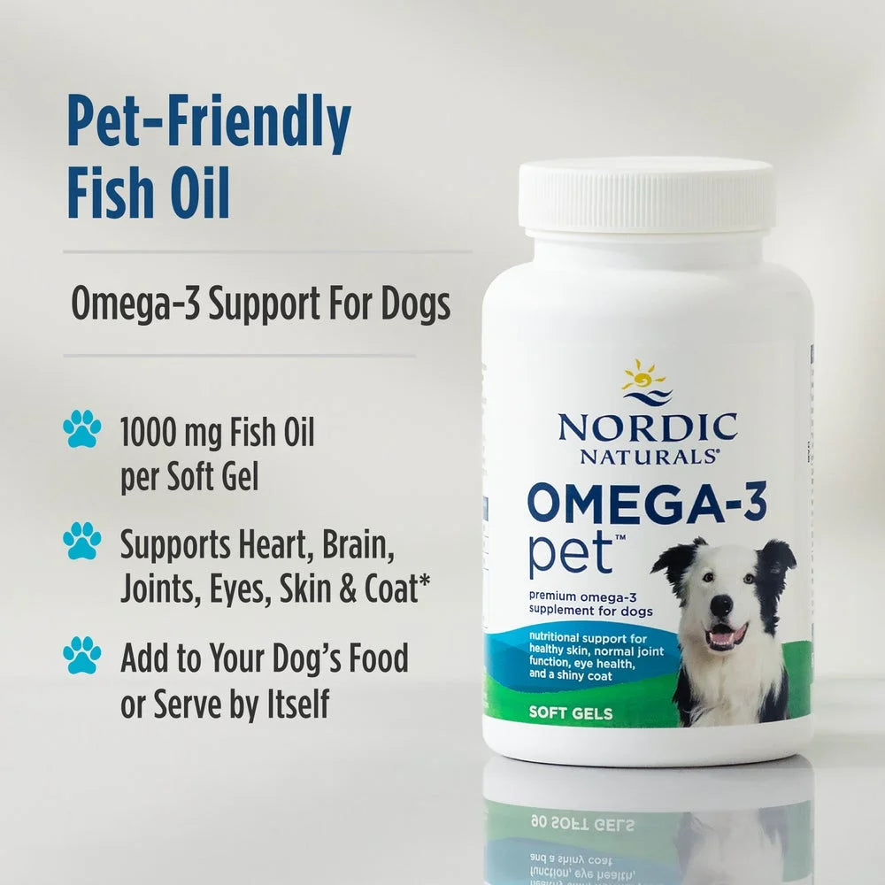 Omega-3 Pet, Soft Gels for Dogs, EPA & DHA, Fish Oil, 90 Ct