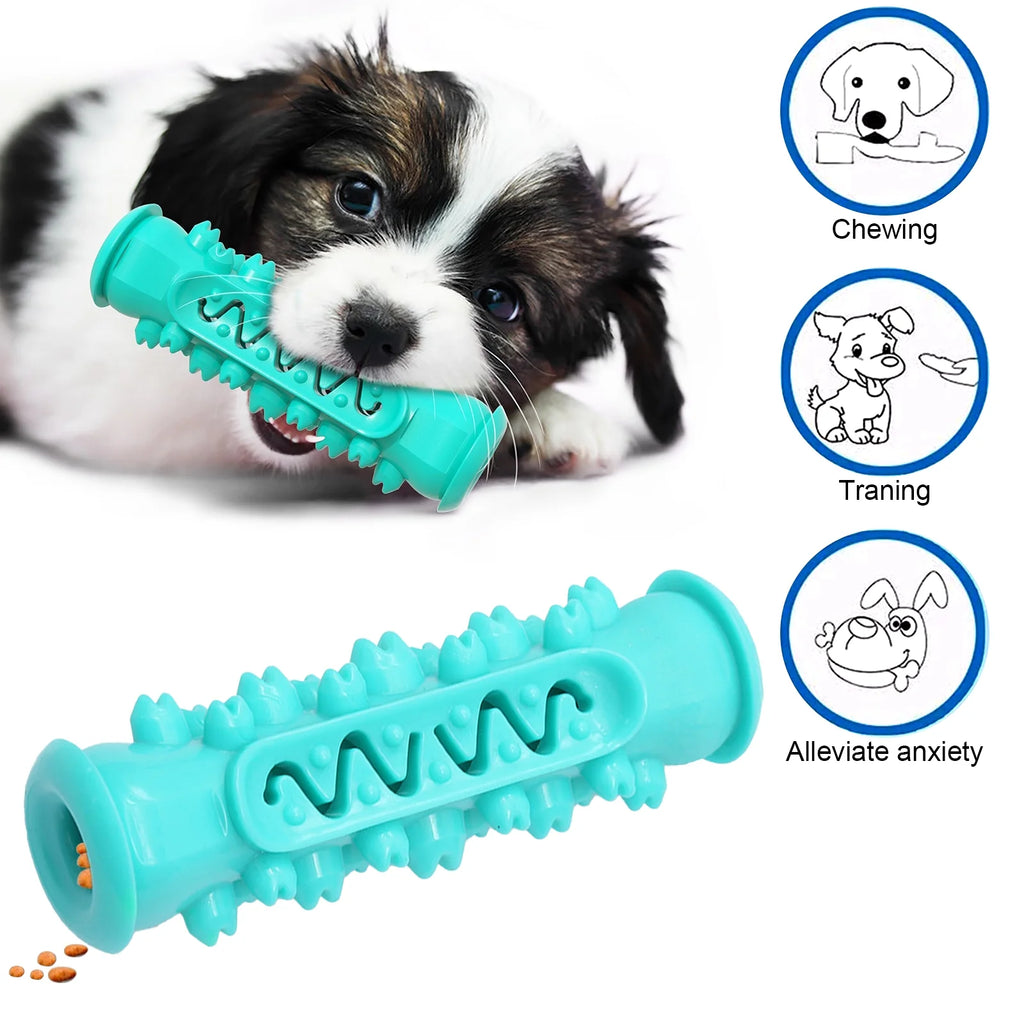 ZOUYUE Dog Toy for Aggressive Chewer Large Medium Nearly Indestructible Super Chew Dog Toys Squeaky Dog Birthday Toy Dog Toothbrush Interactive Tough Durable Dog Toys Natural Rubber(Blue)