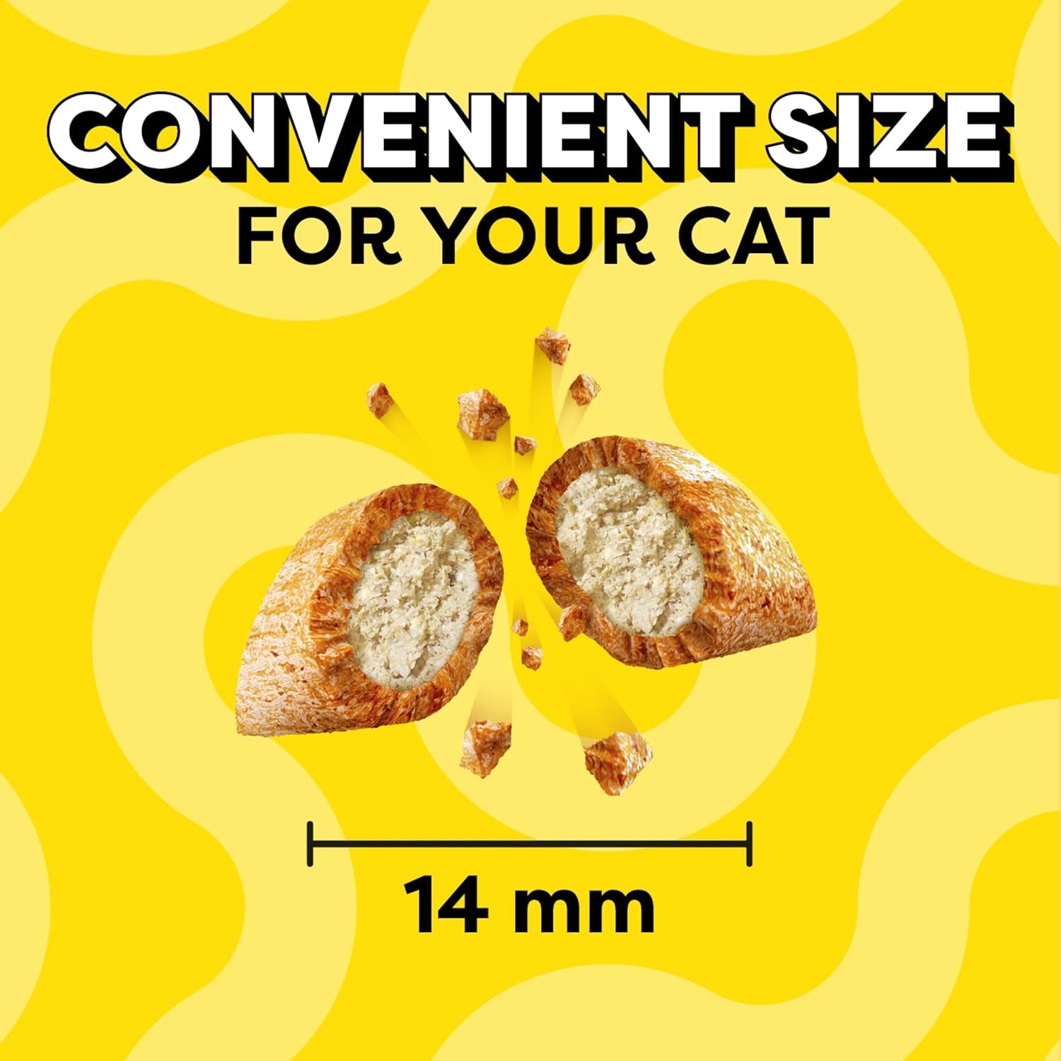 Jumbo Stuffed Cat Treats, Crunchy and Soft Cat Treats, Tempting Tuna Flavor, 5.3 Oz. Pouch (Pack of 10)