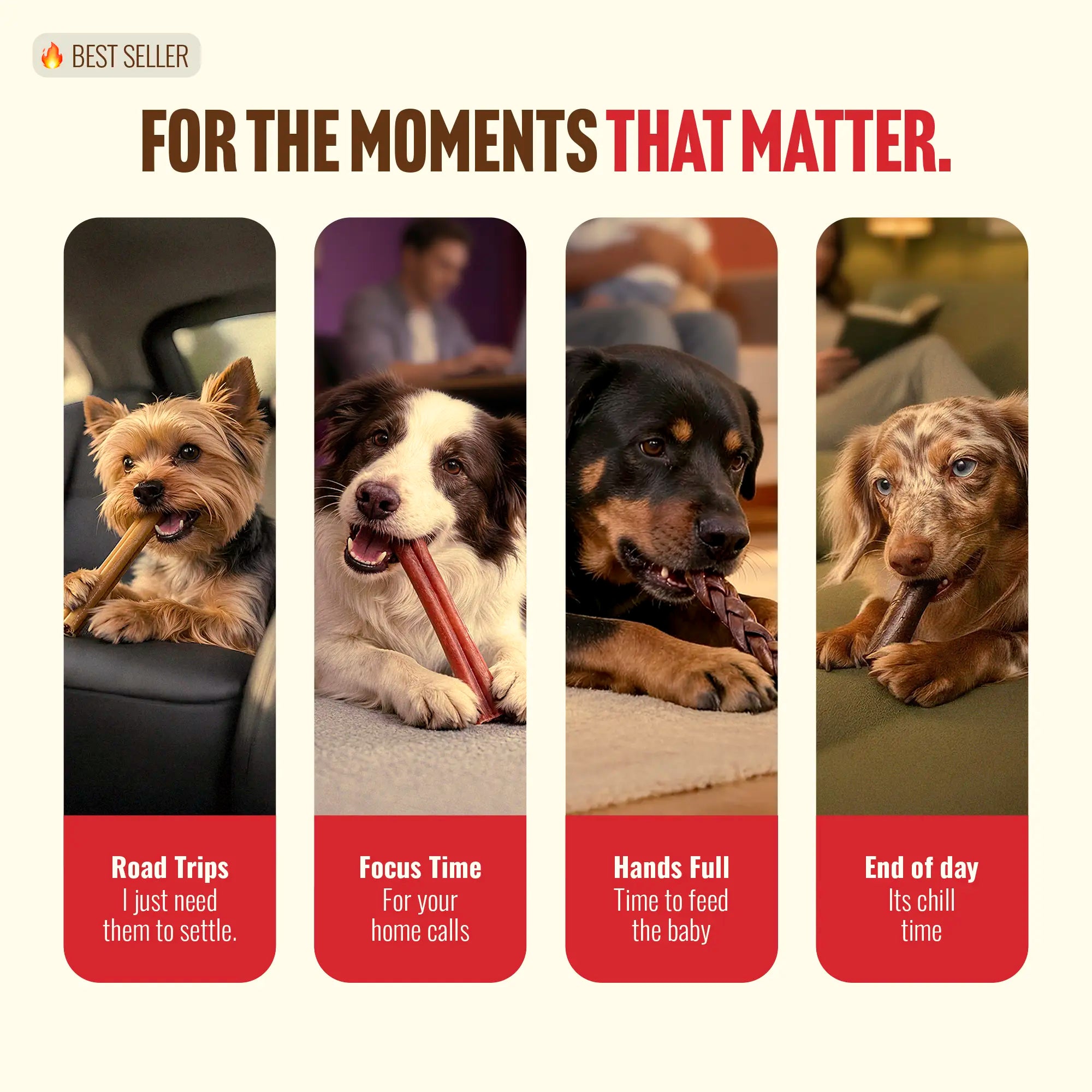 Natural Farm Gourmet Collagen Sticks - 4 Inch, 10 Count, 95% Collagen, Premium Beef, Long-Lasting Chew Treats for Dogs