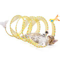 Potaroma Spiral Tunnel Cat Toy, Cat Self Play Spiral Kitten Collapsible Spring Tunnel Toy for Indoor Cats with Feather and Bell, 20 Inches Unfolded #Summervibes #Petlovers