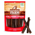 Natural Farm Gourmet Collagen Sticks - 4 Inch, 10 Count, 95% Collagen, Premium Beef, Long-Lasting Chew Treats for Dogs