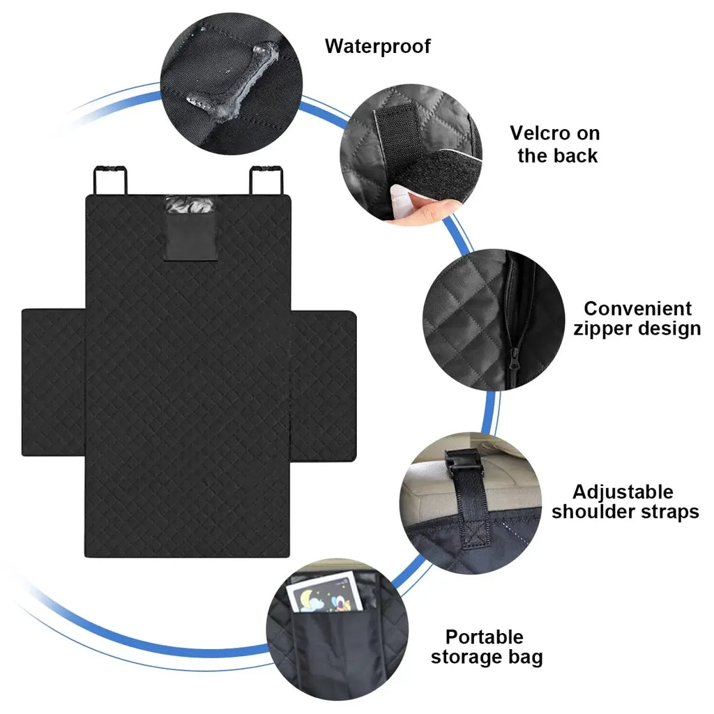 Dog Car Seat Cover Tarpaulin Waterproof Anti-Dirty Auto Trunk Seat Mat Pet Carriers Protector Hammock Cushion Fits Most Cars